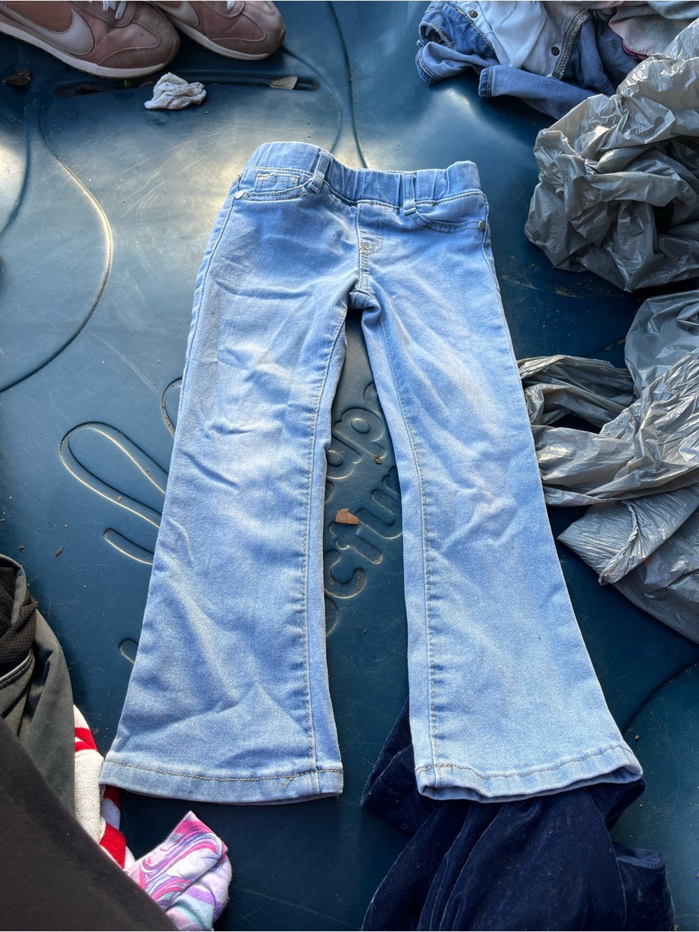 Kids Light Blue Flare Denim Jeans